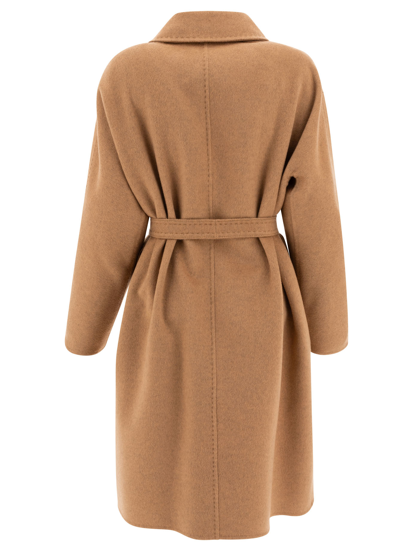 MAX MARA ATELIER Beige Deconstructed coat in cashmere double